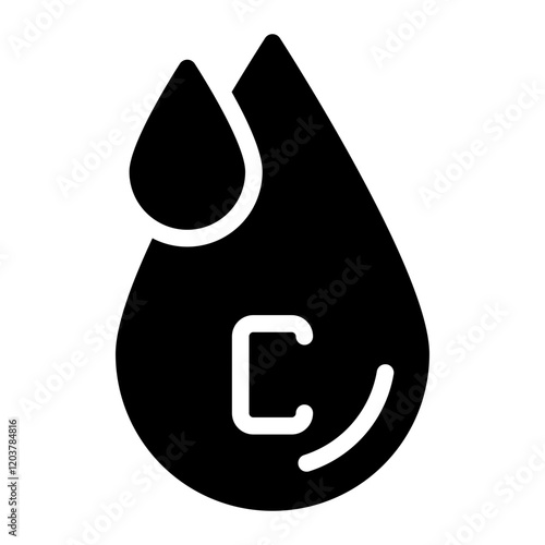 vitamin c glyph icon