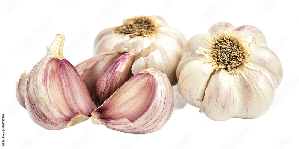 Fototapeta premium Garlic on a white background. isolated background.