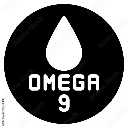 omega 9 glyph icon