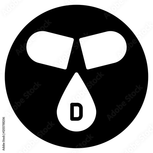 vitamin d glyph icon
