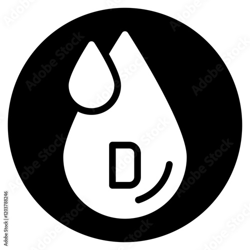 vitamin d glyph icon