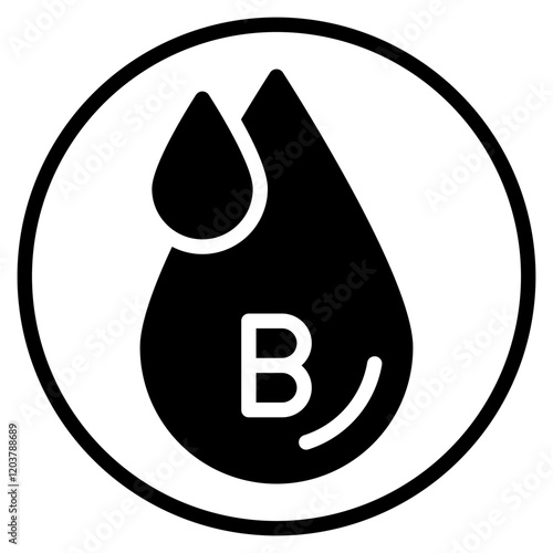 vitamin b glyph icon