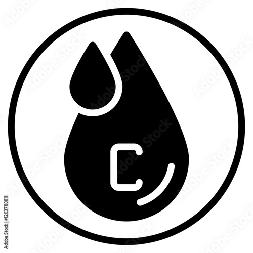 vitamin c glyph icon