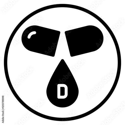 vitamin d glyph icon