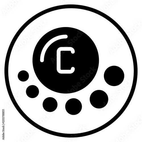 vitamin c glyph icon