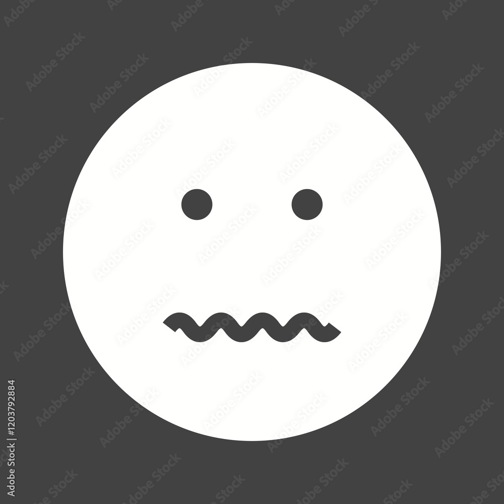 Fototapeta premium Emoticons Glyph Inverted illustration.