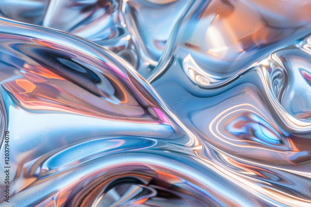 Iridescent fluid blur abstract design with pastel hues and wavy patterns Iridescent fluid blur abstract design with pastel hues and wavy patterns