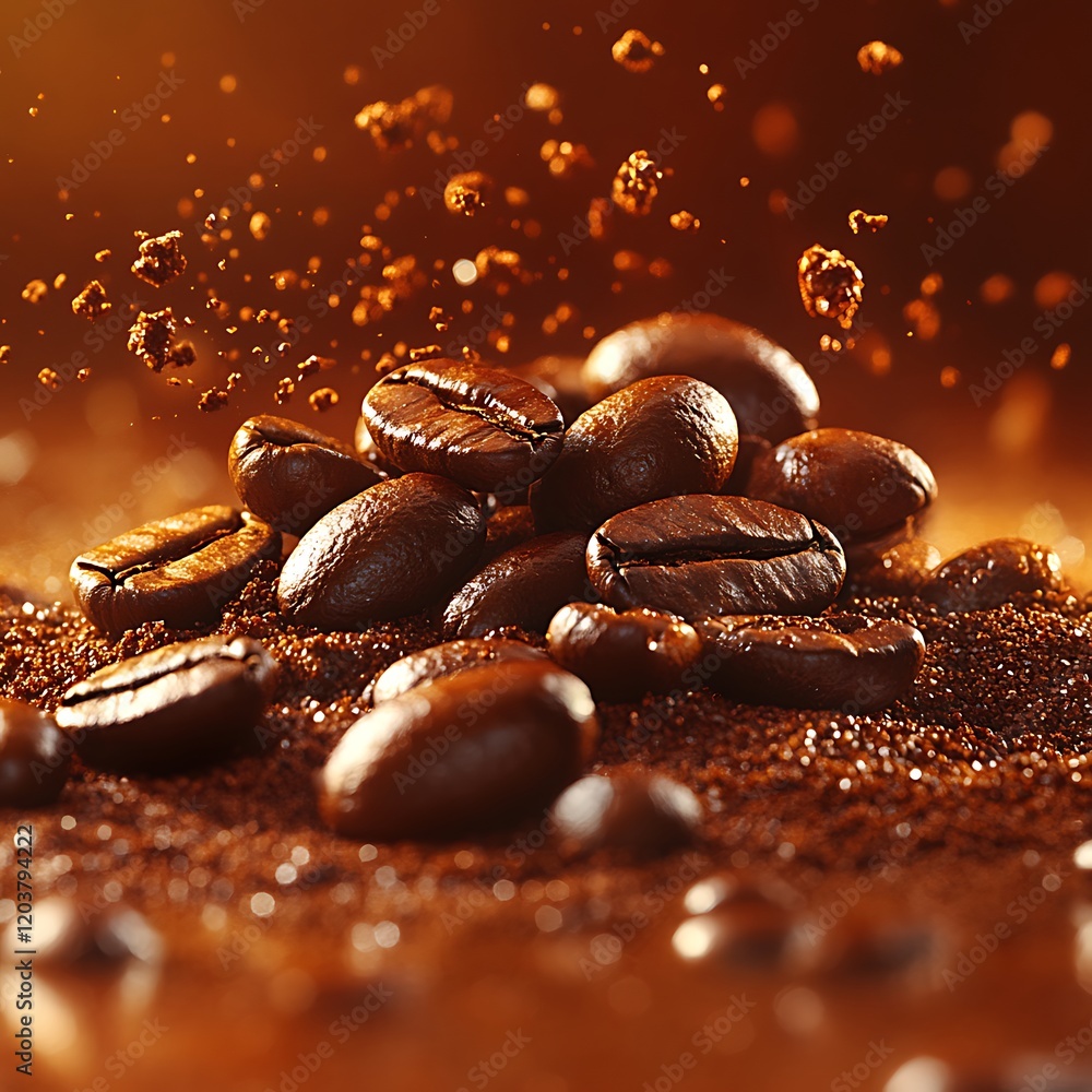 Rich aroma of freshly roasted coffee beans. Rich aroma of freshly roasted coffee beans.