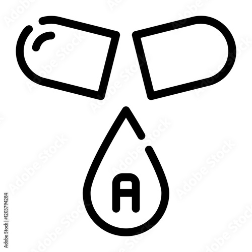 vitamin a line icon