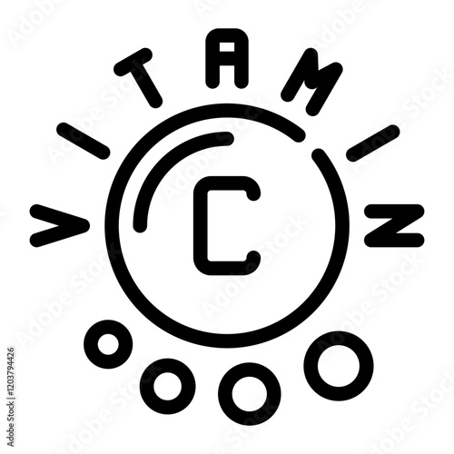 vitamin c line icon
