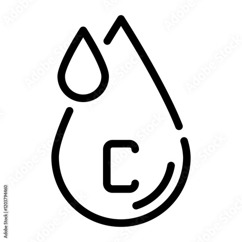 vitamin c line icon