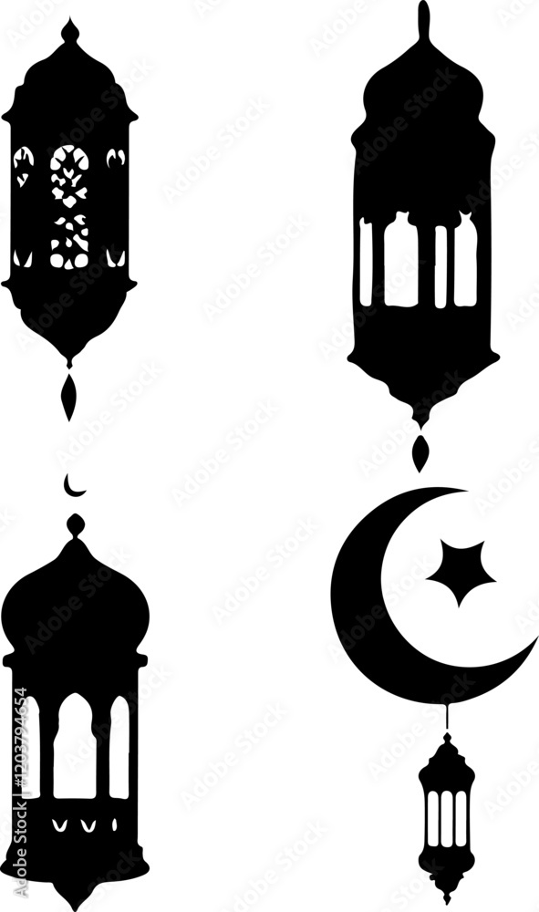 Fototapeta premium Eid Mubarak elements vector design