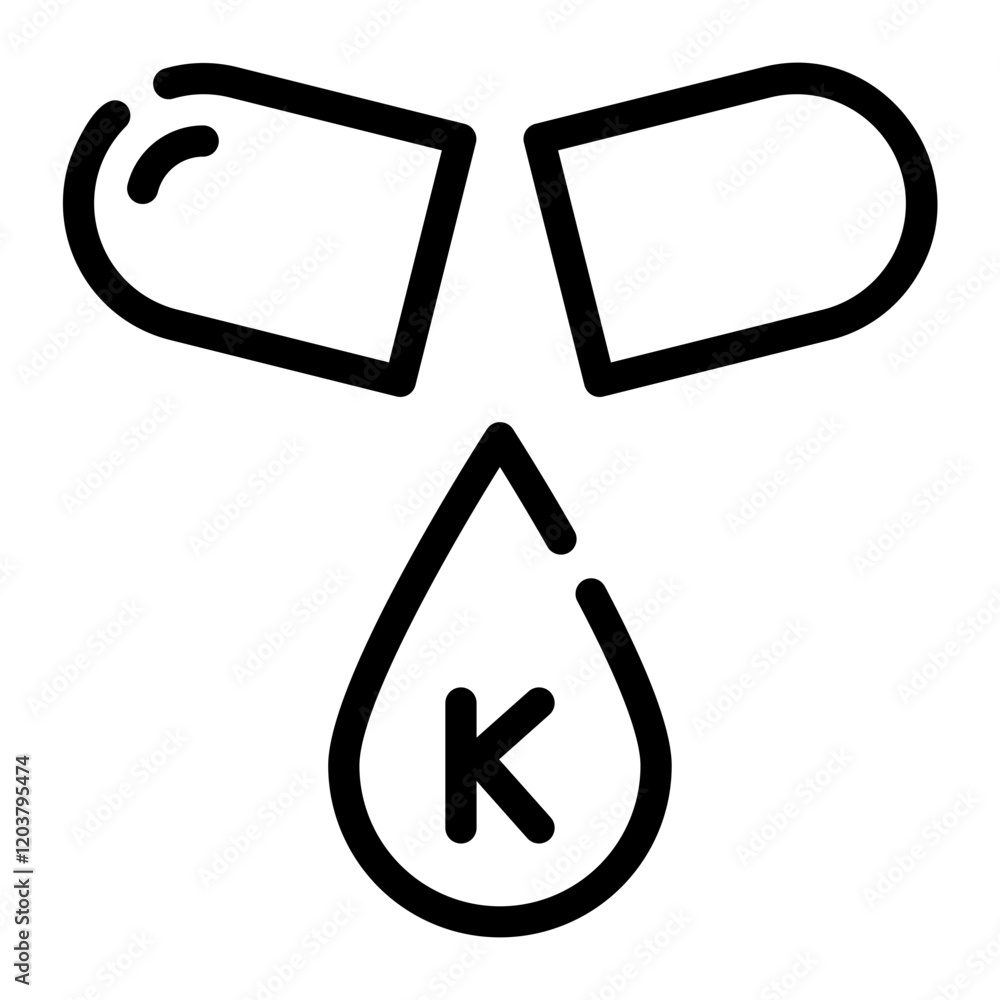 vitamin k line icon vitamin k line icon