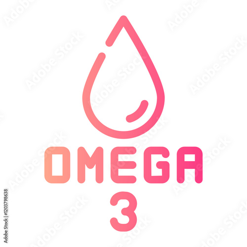 omega 3 gradient icon
