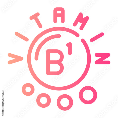 vitamin b1 gradient icon