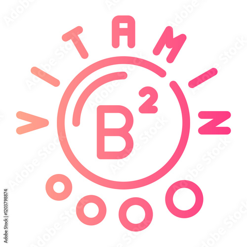 vitamin b2 gradient icon
