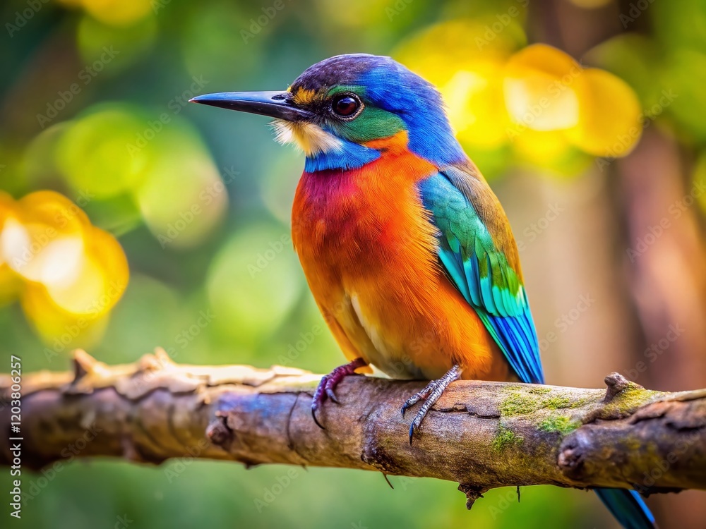 Obraz premium Majestic Bird Perched on Branch - Nature Wildlife Photography
