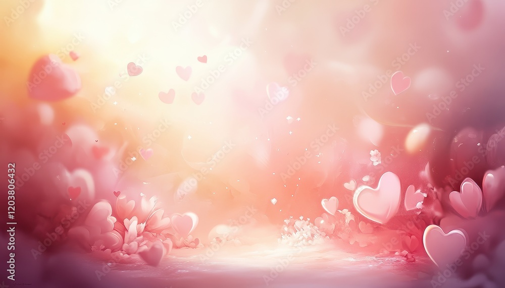 Tender Hearts: A Romantic Valentine's Day Background Tender Hearts: A Romantic Valentine's Day Background