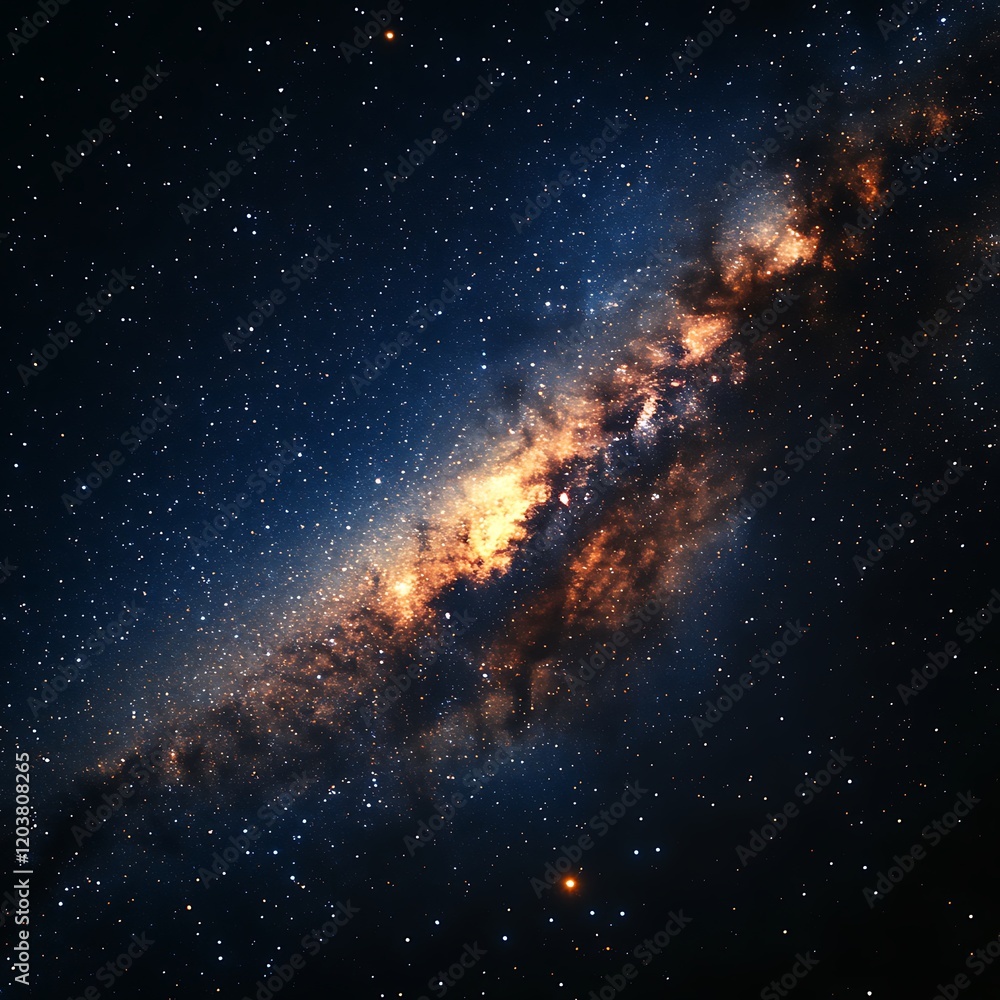 Fototapeta premium Celestial Glow Capturing Galactic Grandeur