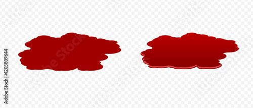 Blood spilled or paint. Puddle of blood. Fresh blood. Puddle of red paint. Blood spilled