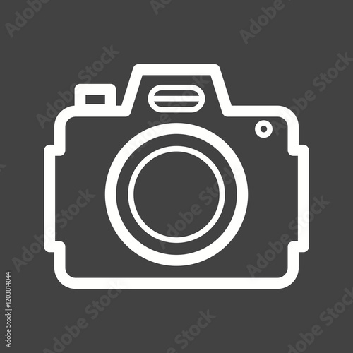 Photography Line Inverted illustration.