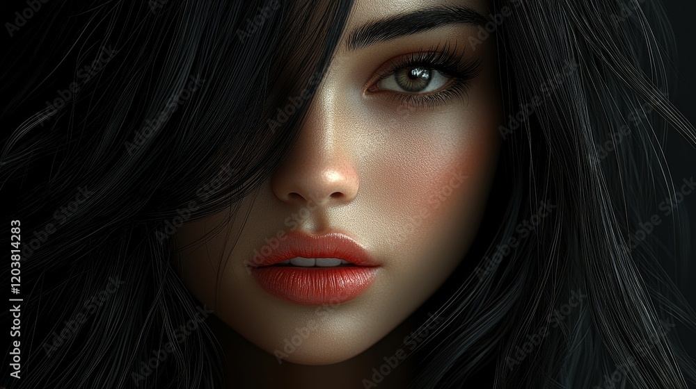 Fototapeta premium Portrait of a beautiful woman.