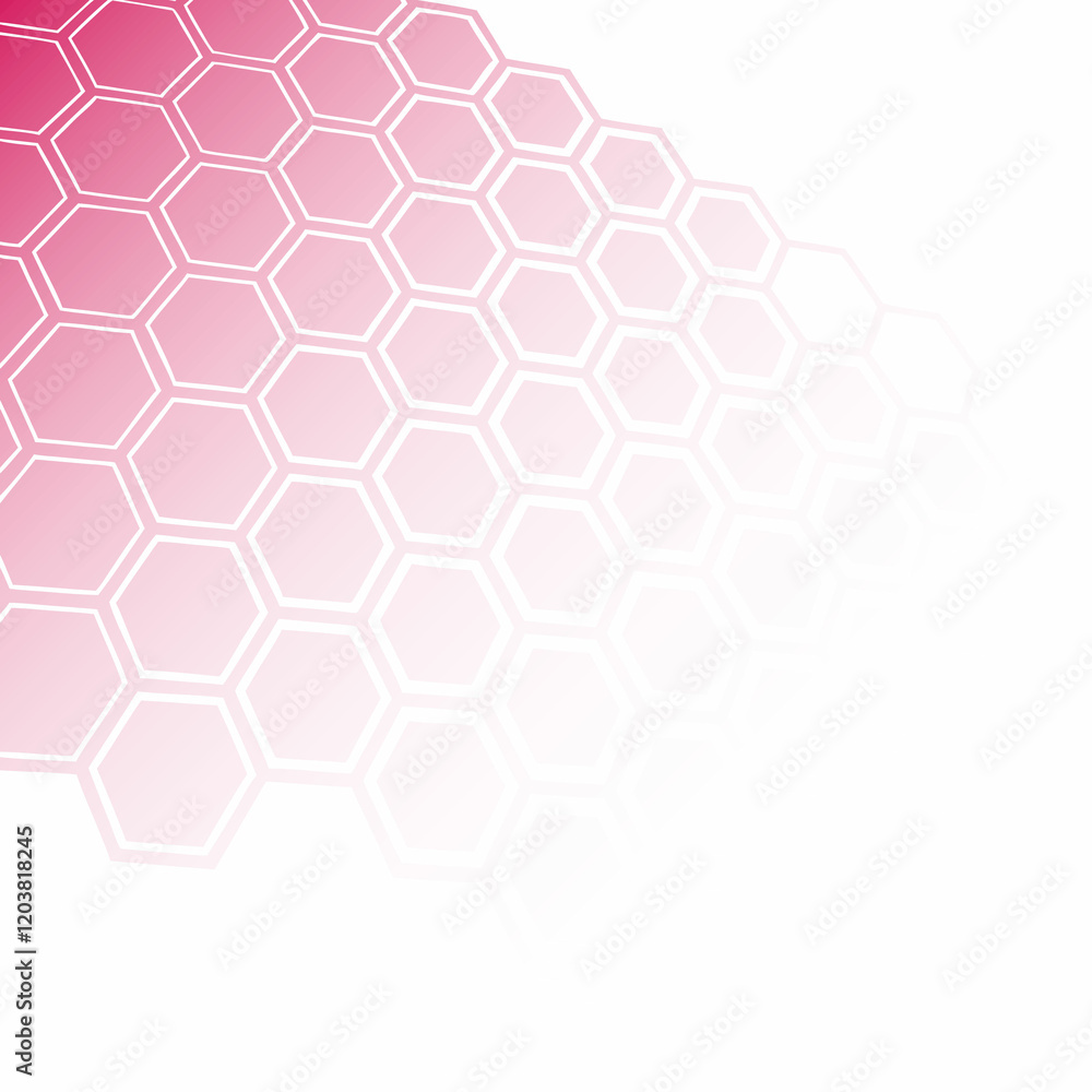 A modern, abstract background featuring a repeating pattern of pink hexagons with white outlines. A modern, abstract background featuring a repeating pattern of pink hexagons with white outlines.