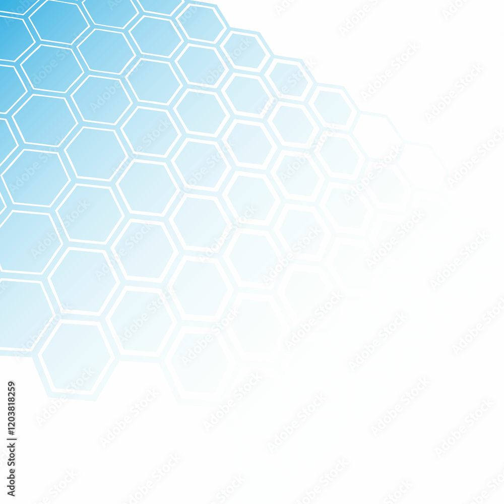 A modern, light blue hexagon pattern fades into a soft white background. A modern, light blue hexagon pattern fades into a soft white background.