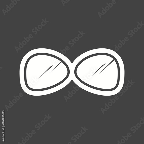 Objects Glyph Inverted illustration.