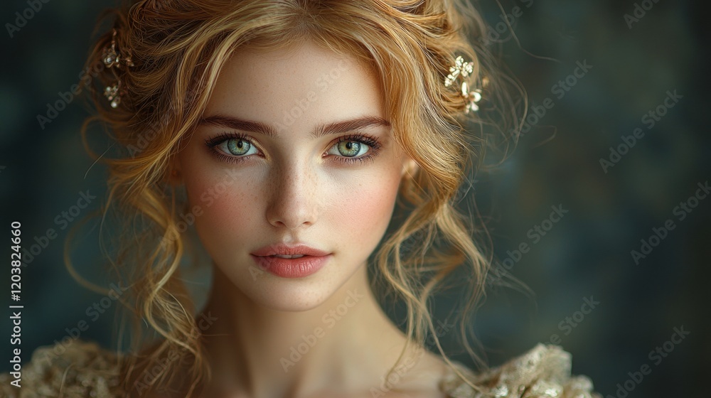 Fototapeta premium Portrait of a beautiful woman.
