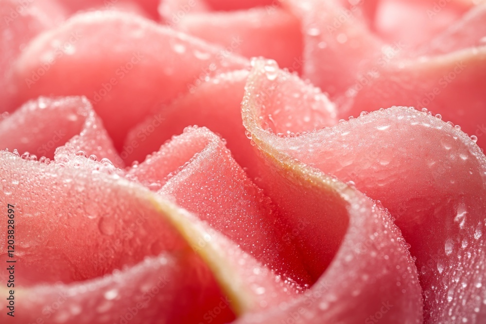 Closeup of pastel pink rose petals with soft lighting Closeup of pastel pink rose petals with soft lighting