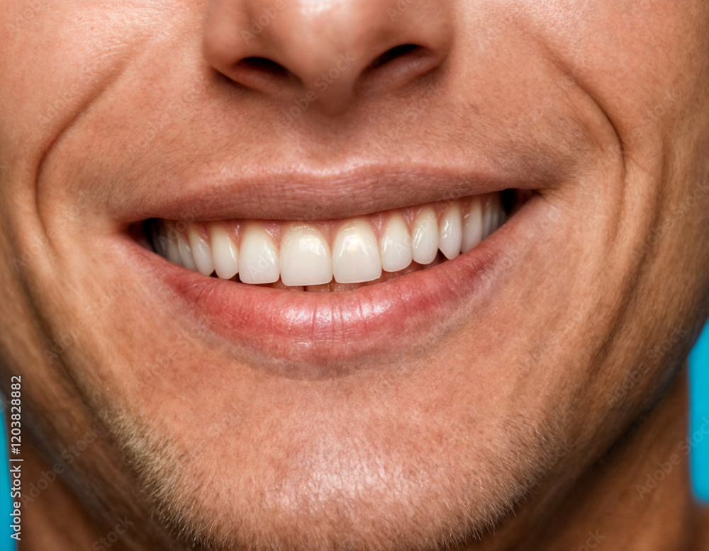 Fototapeta premium A close-up view of bright and healthy smiles, showcasing white teeth and genuine happiness, emphasizing dental care and confident expressions.