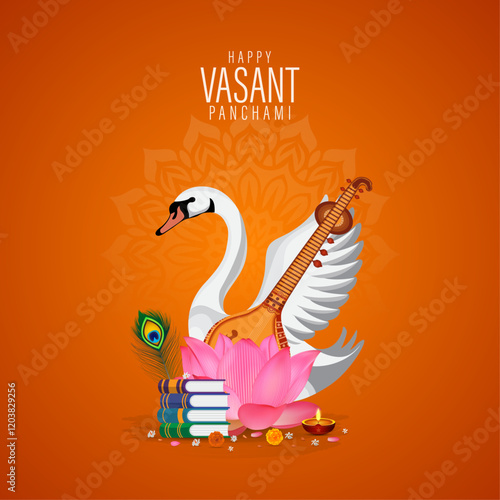 Happy Vasant Panchami, Creative Design. Vasant Panchami. Poster, Graphic Design Art
