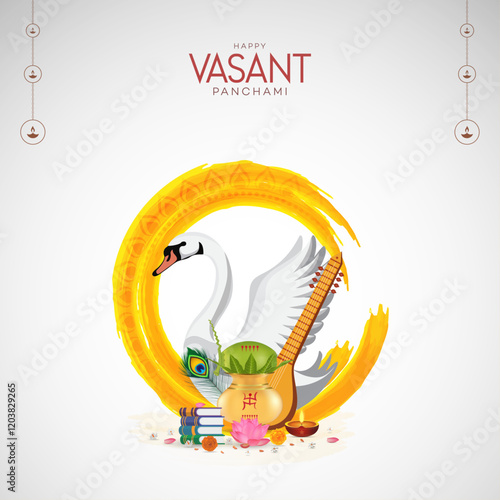 Vasant Panchami Social Media Poster. Happy Vasant Panchami, Creative Design
