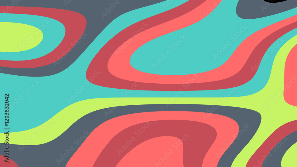 Obraz premium Funky and Groovy Bubble Pattern Lava Lamp Background