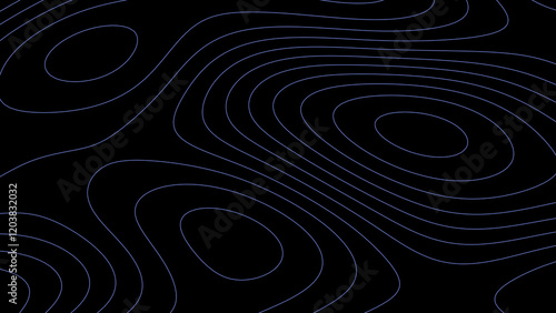 Black Lines - Groovy Bubble Pattern Lava Lamp Background