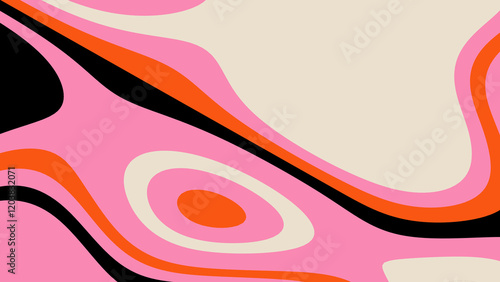 Pink Groovy Bubble Pattern Lava Lamp Background
