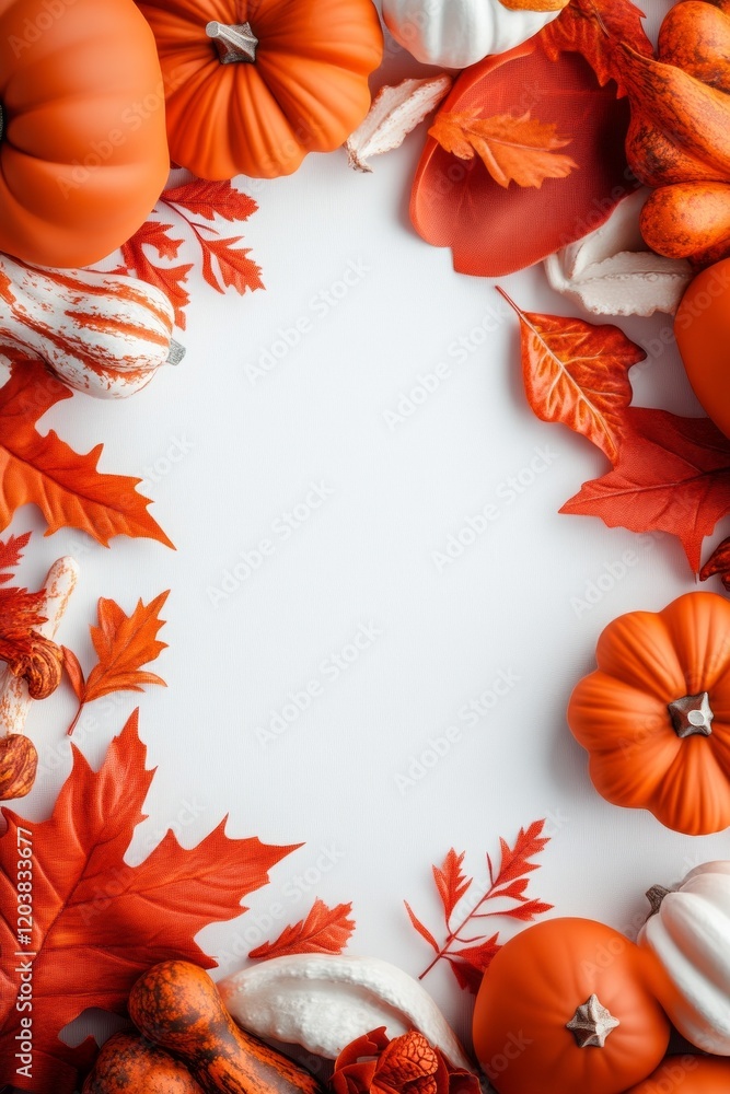 Autumn harvest frame with pumpkins, gourds, and fall leaves. Perfect for seasonal celebrations! Autumn harvest frame with pumpkins, gourds, and fall leaves. Perfect for seasonal celebrations!