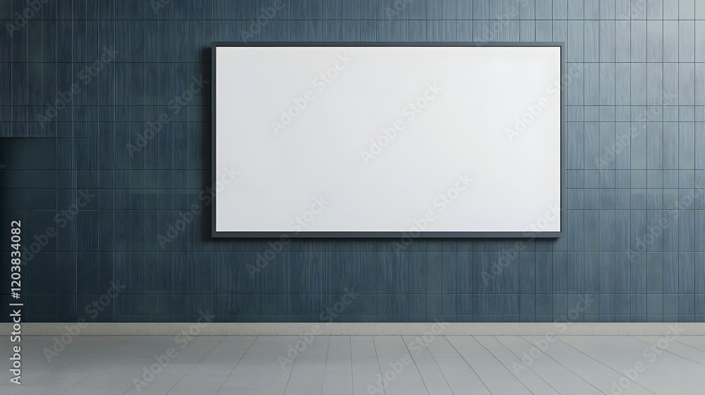 Vertical Blank Signboard in Subway Station with Modern Architecture and Commuters Vertical Blank Signboard in Subway Station with Modern Architecture and Commuters