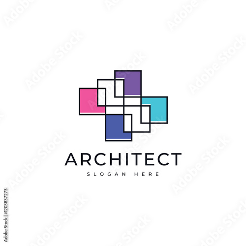 architect logo building logo design minimalist vector