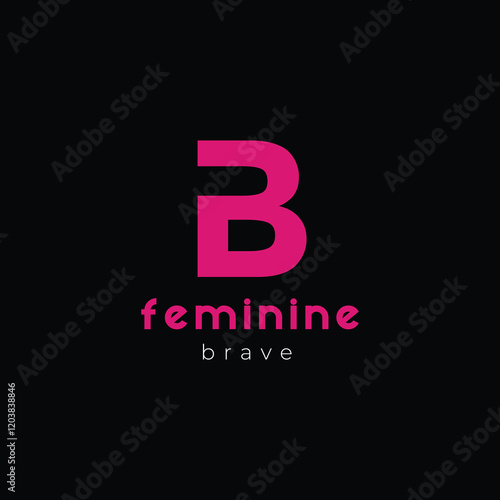 letter b font business brad woman brand logo design vector photo