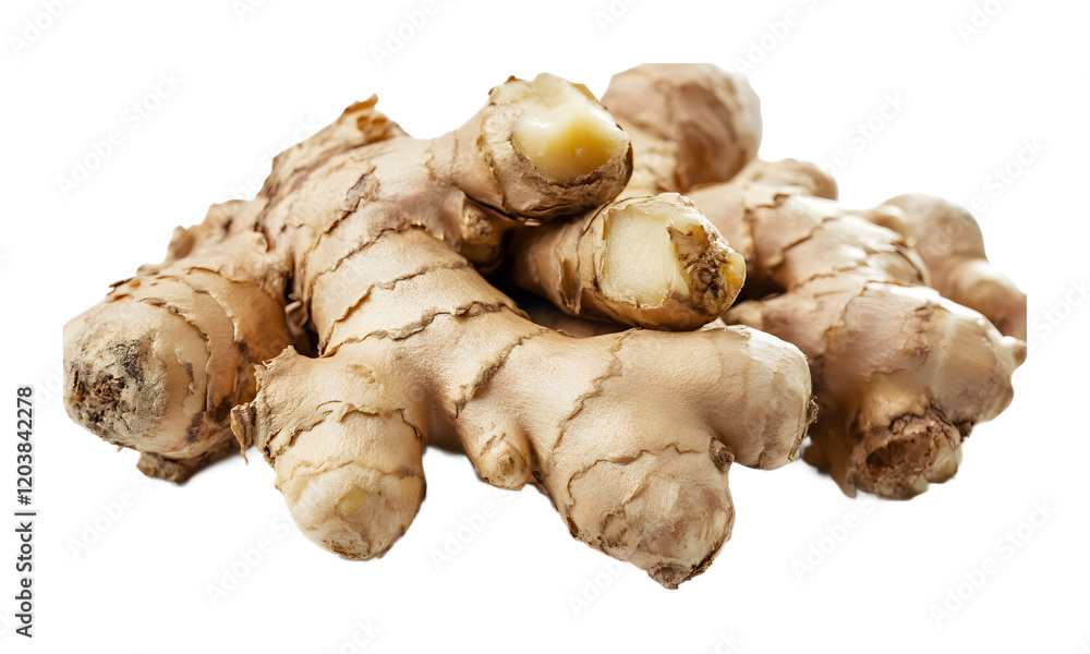 Ginger on a transparent background. isolated background. Ginger on a transparent background. isolated background.