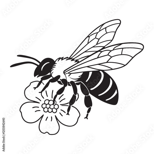 Honey bee art design 