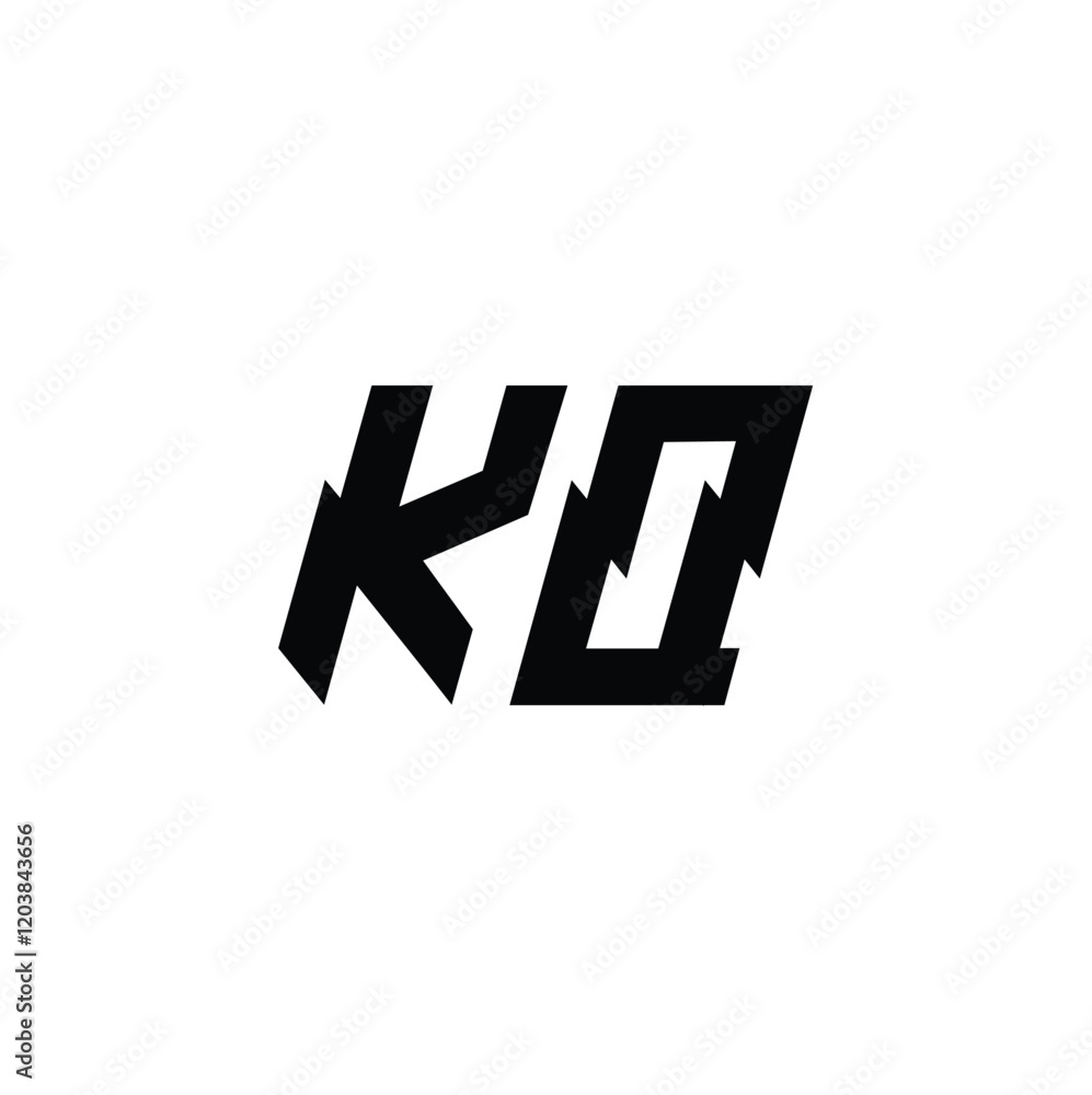KQ monogram logo design letter text name symbol monochrome logotype alphabet character simple logo KQ monogram logo design letter text name symbol monochrome logotype alphabet character simple logo