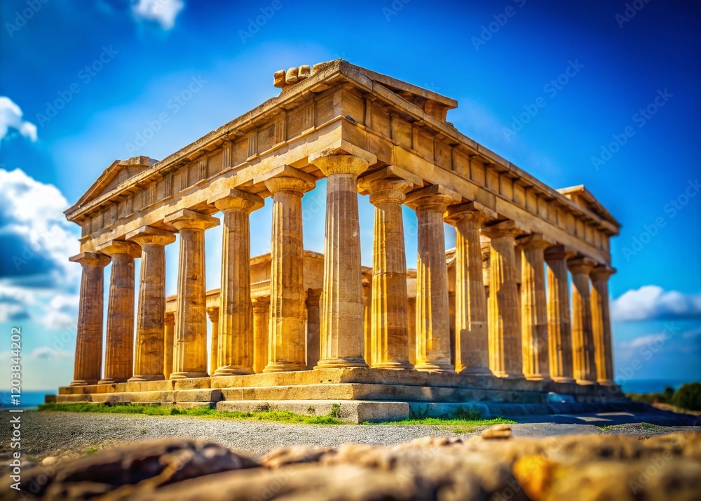 Miniature Greek Temple of Hera: A Tilt-Shift Wonder Miniature Greek Temple of Hera: A Tilt-Shift Wonder