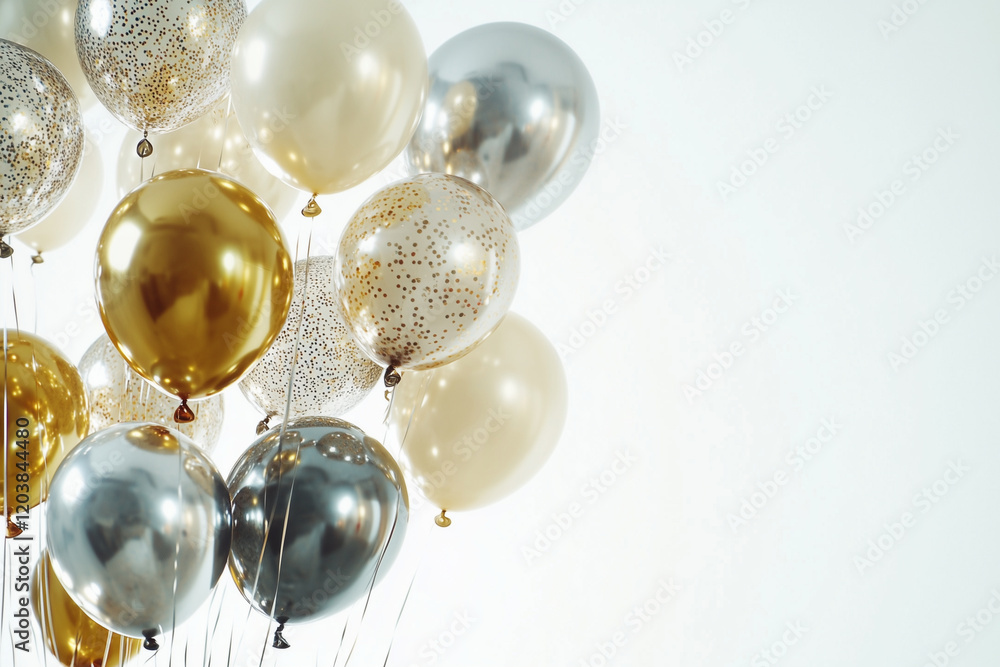 Birthday balloons isolated on white background Birthday balloons isolated on white background