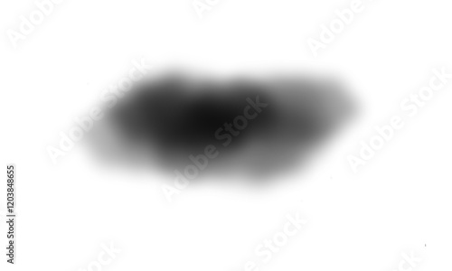 Black fog smoke element on transparent background. PNG