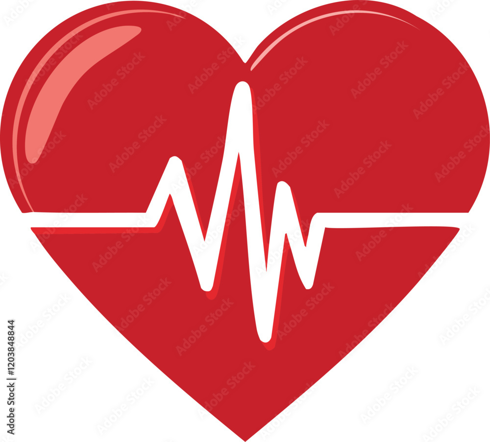 heart and heartbeat symbol heart and heartbeat symbol