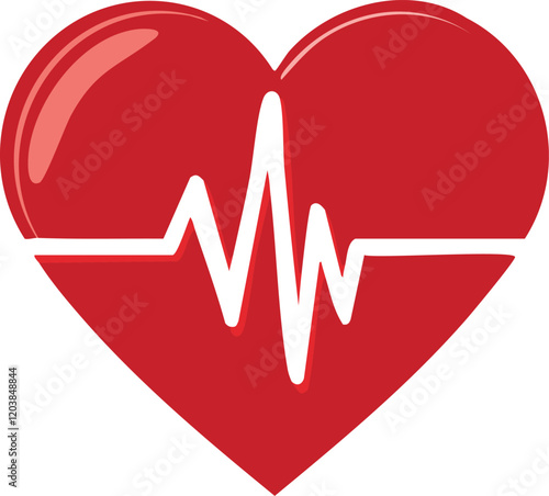 heart and heartbeat symbol