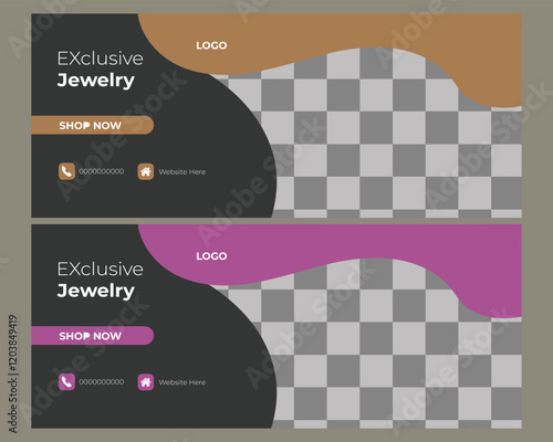  Jewelry Facebook Cover Template Design
